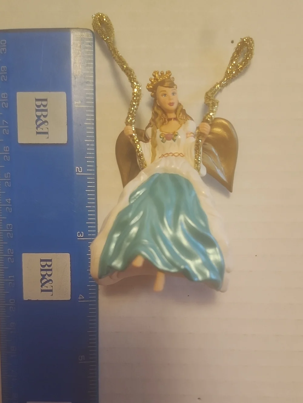 Hallmark Barbie Angel of Joy Holiday Ornament Teal & White